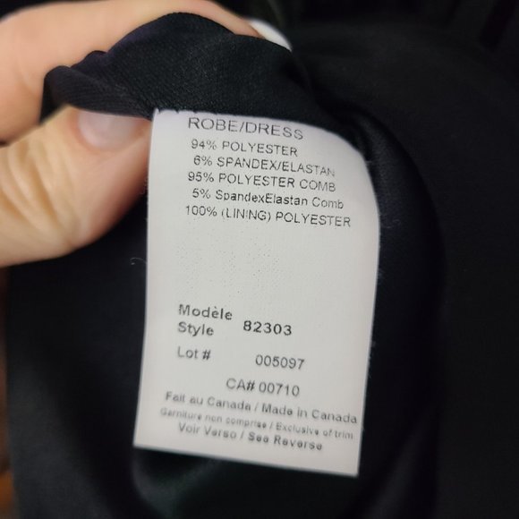 Joseph Ribkoff Black Dress with Metallic Details - Picture 14 of 15